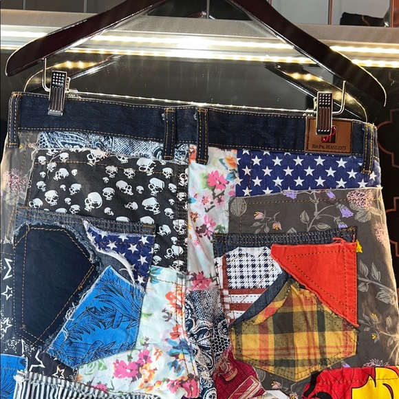 🔥 STREETWEAR ICON: BiePa 1971 Custom Patched Biker Denim • NWT Size 33 💎 - Picture 8 of 8